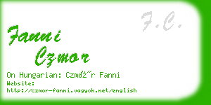 fanni czmor business card